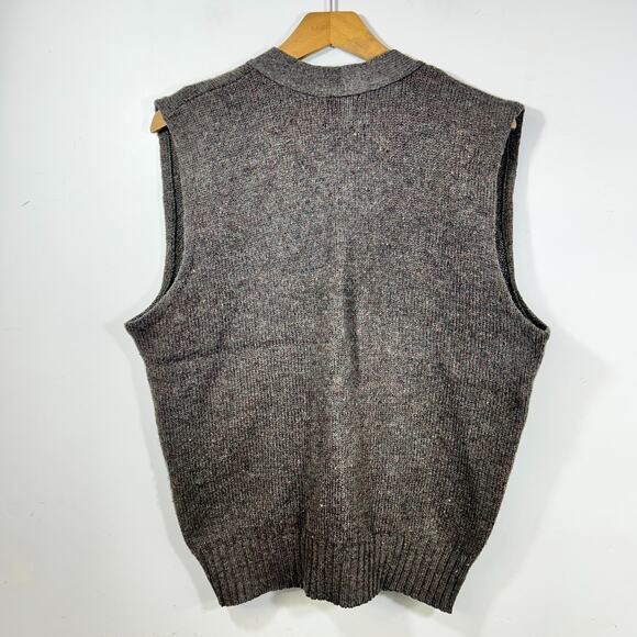 Vintage Jantzen Mens L Sweater Vest Wool Grandpa Scholarly Academic - Picture 6 of 6